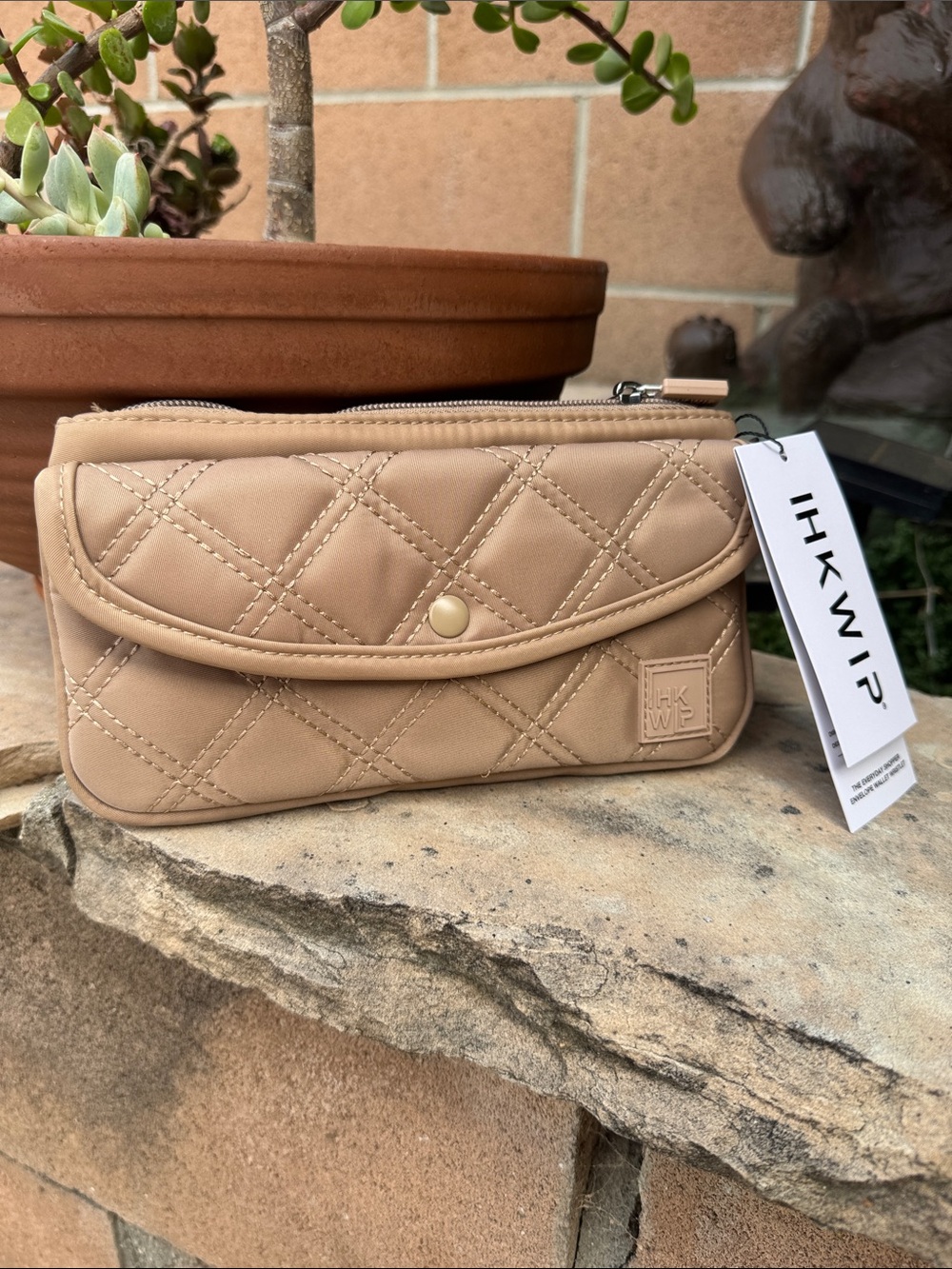 Quilted Beige Women’s Wallet Clutch